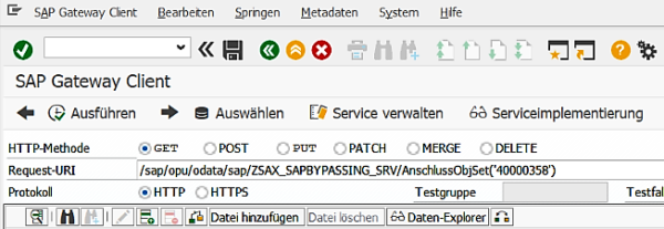 SAP Fiori - Anhang Key in URL