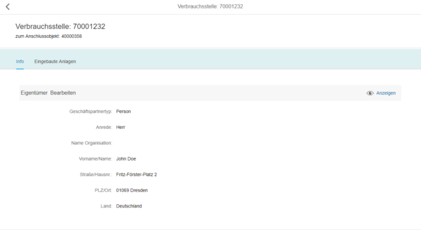 SAP Fiori - Aktualisierter Eigentümer