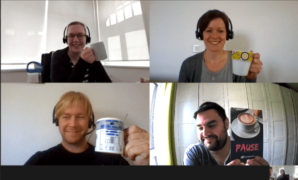 Weekly virtual coffee break in the team